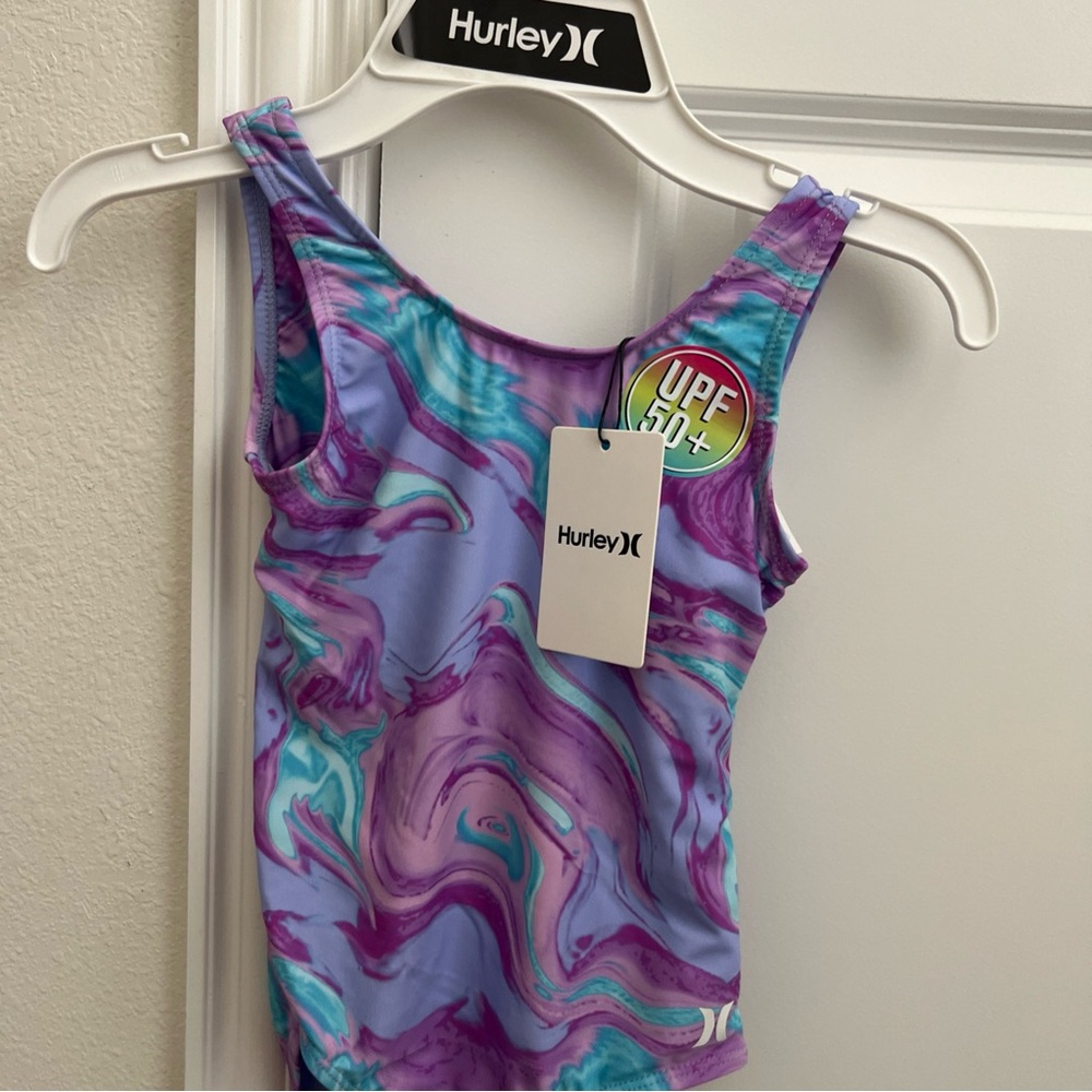 Hurley Kids Swim Trunks - Purple and Blue